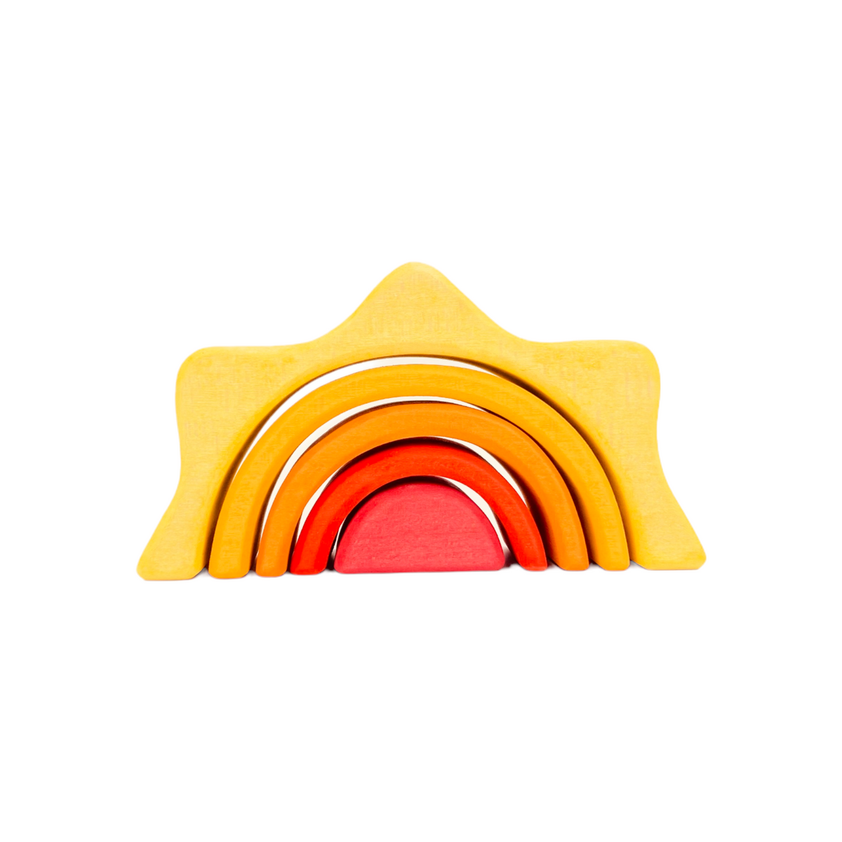 5-Piece Stained Mini Wooden Sun Rainbow Stacker