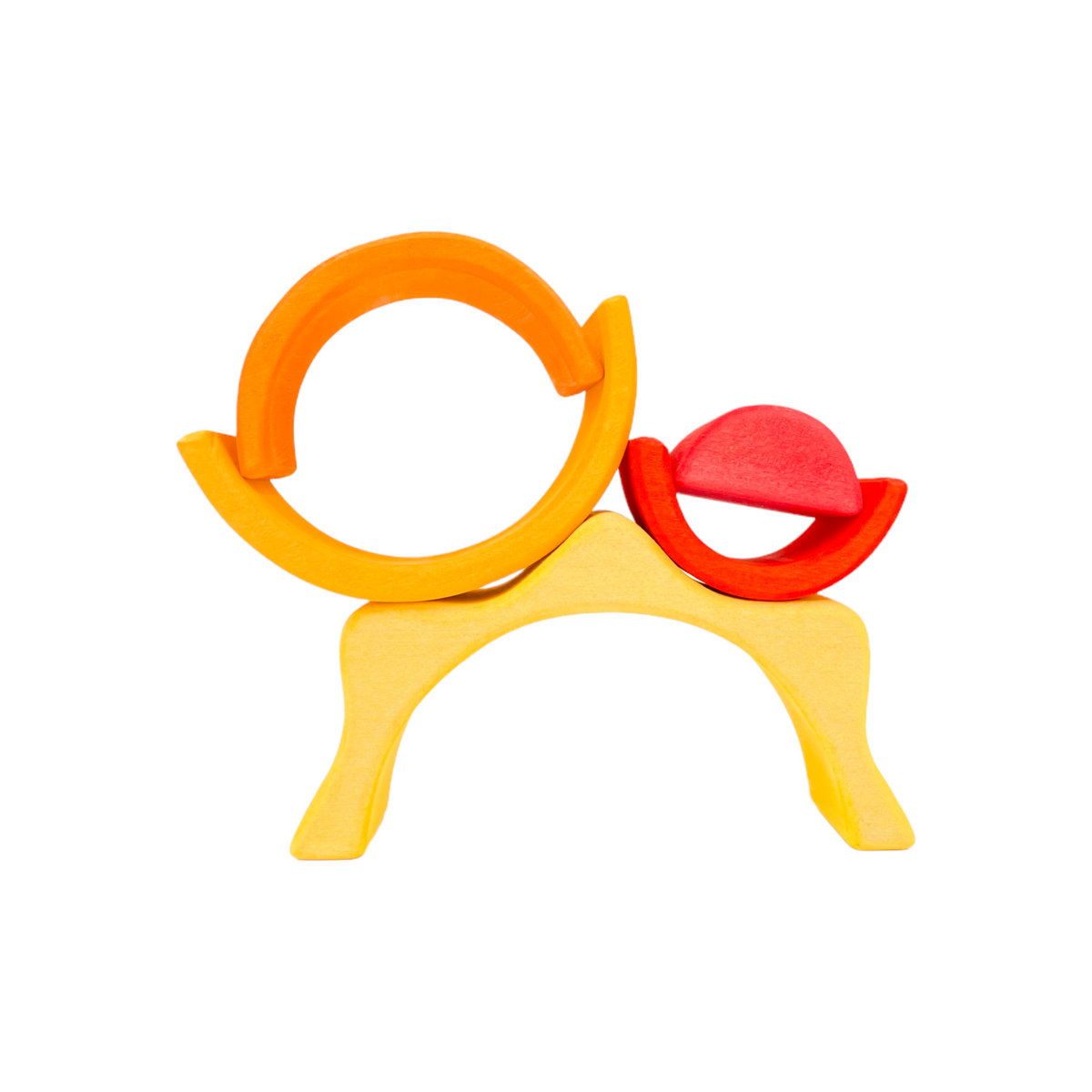 5-Piece Stained Mini Wooden Sun Rainbow Stacker
