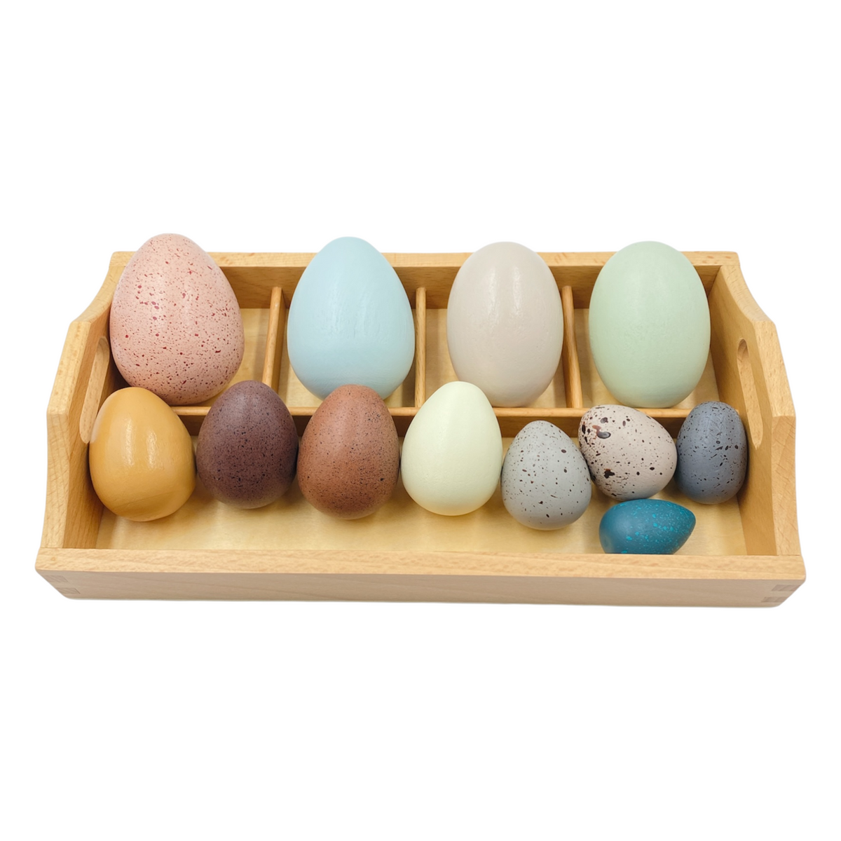 12-Piece Wooden Bird Eggs Set