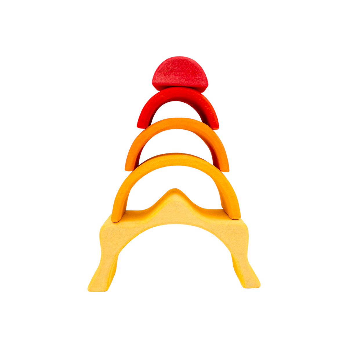 5-Piece Stained Mini Wooden Sun Rainbow Stacker