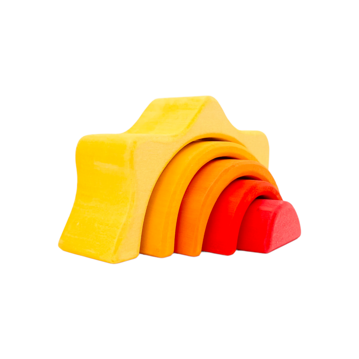 5-Piece Stained Mini Wooden Sun Rainbow Stacker