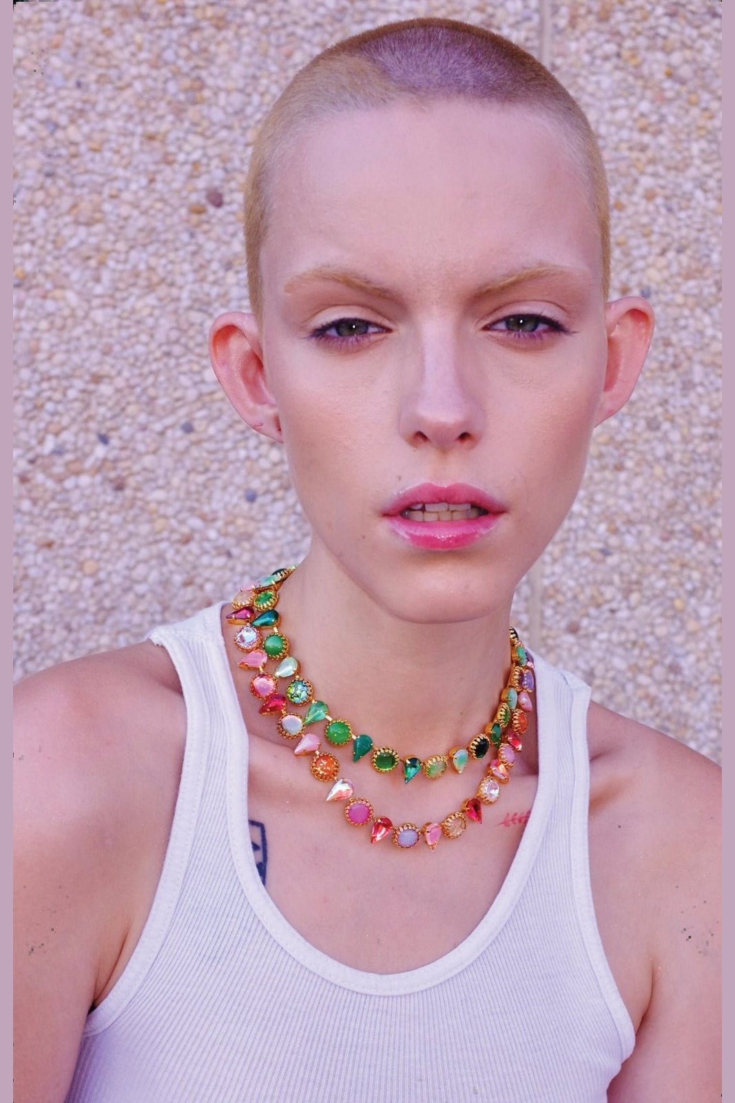 Layering Choker in Salad | Gold