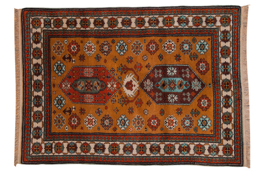 5.5x7.5 Vintage Siberian Kazak Design Carpet