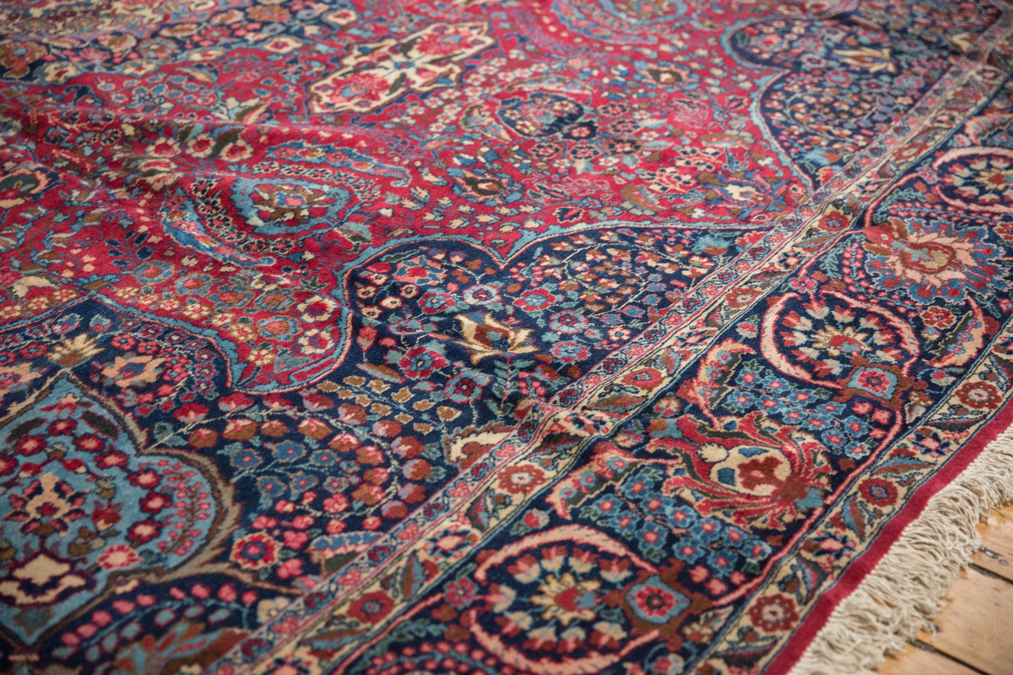 12x14 Vintage Tabriz Square Carpet