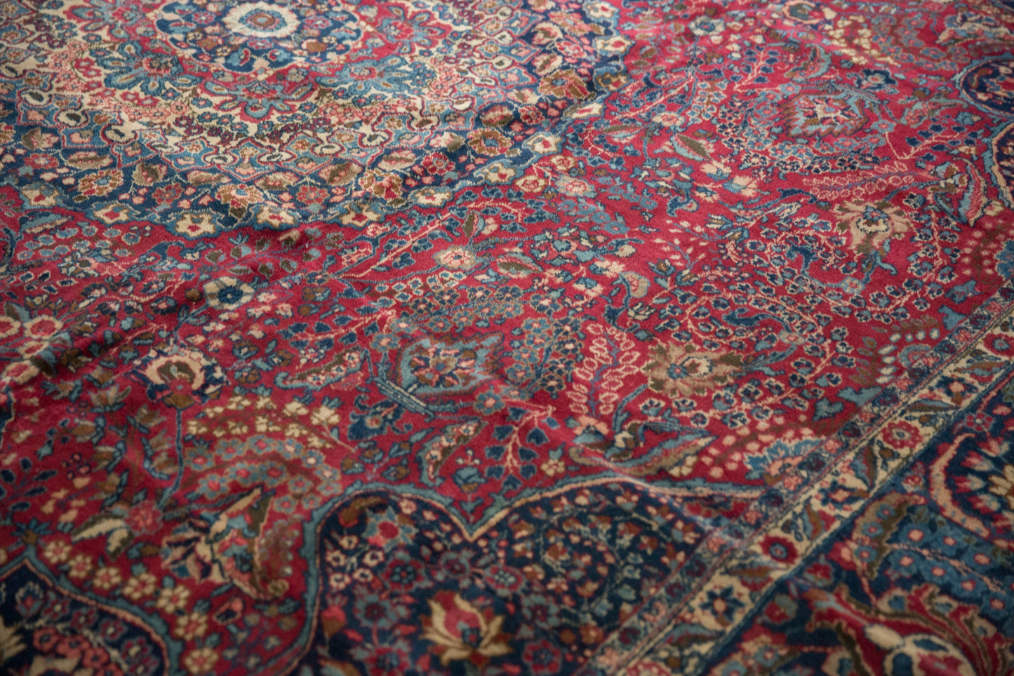 12x14 Vintage Tabriz Square Carpet