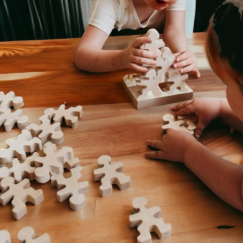 32-Piece Wooden Little Balancing People Stacking Set