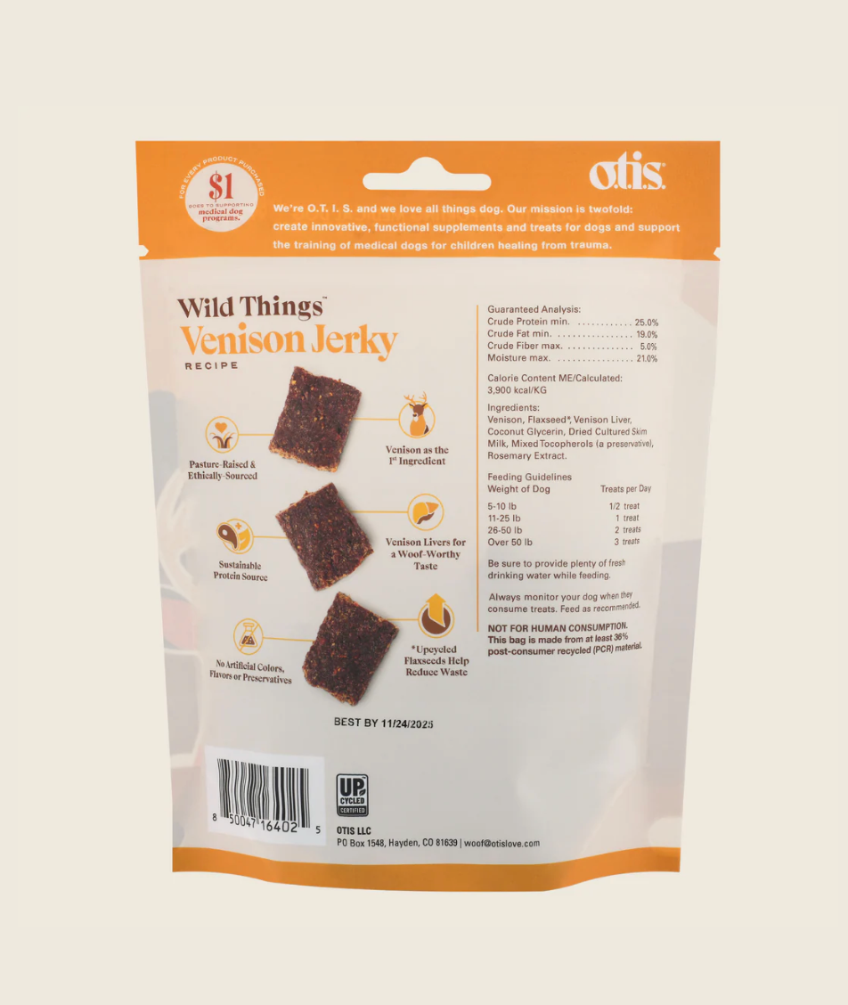 O.T.I.S. | Wild Things Venison Jerky Dog Treats