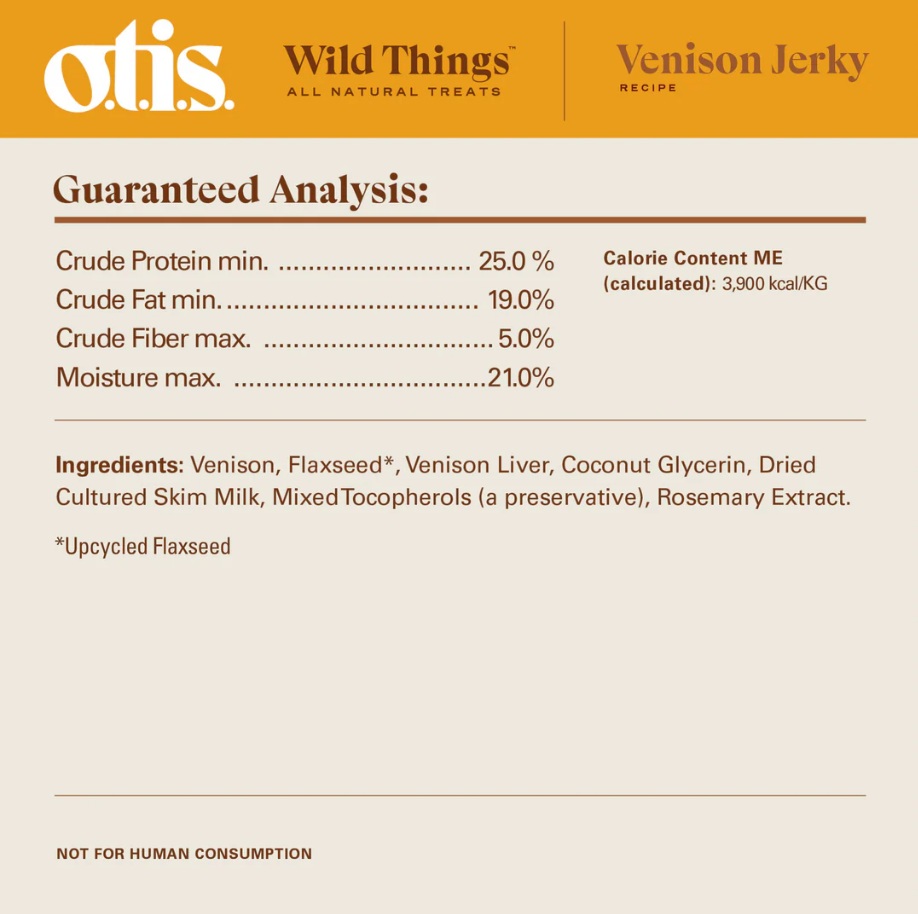 O.T.I.S. | Wild Things Venison Jerky Dog Treats