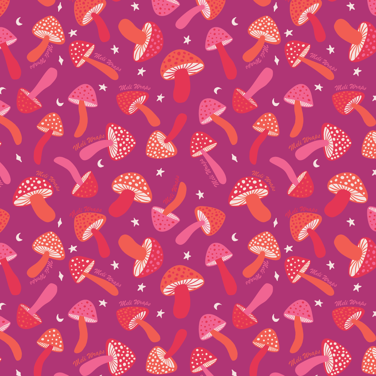 Beeswax Wrap Bulk Roll | Mushroom Print