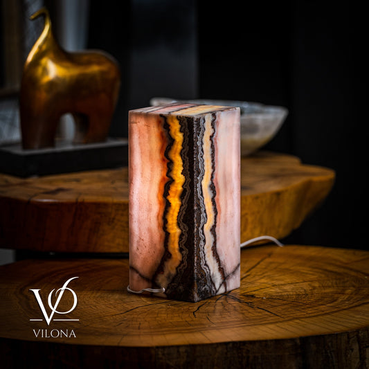 Razzberry Rosa Onyx Lamp