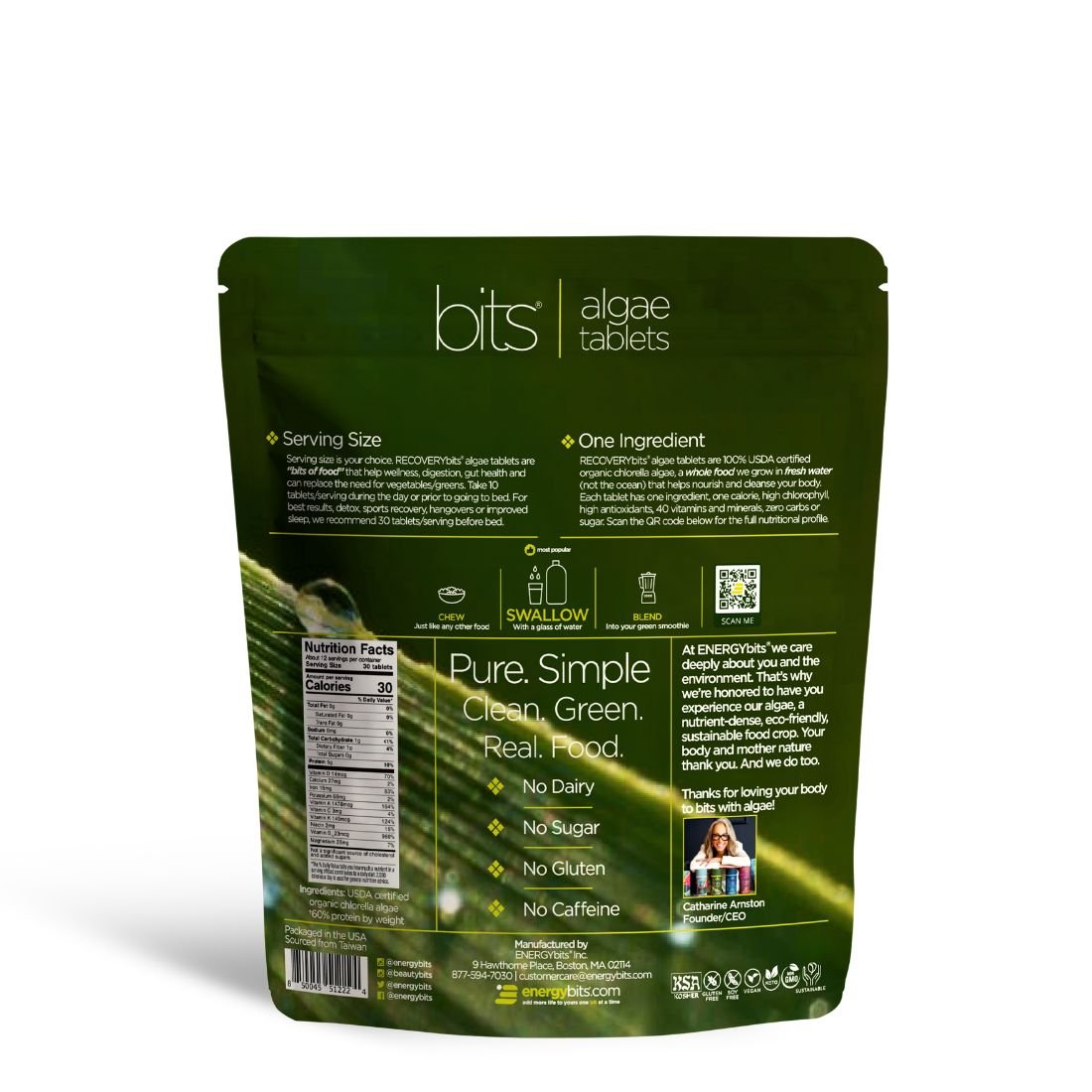 RECOVERYbits® | Chlorella Algae| Small Bag