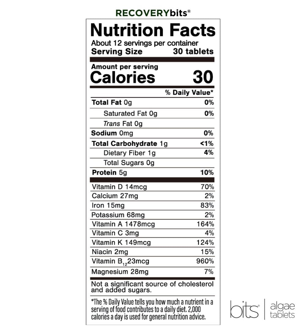 RECOVERYbits® | Chlorella Algae| Small Bag