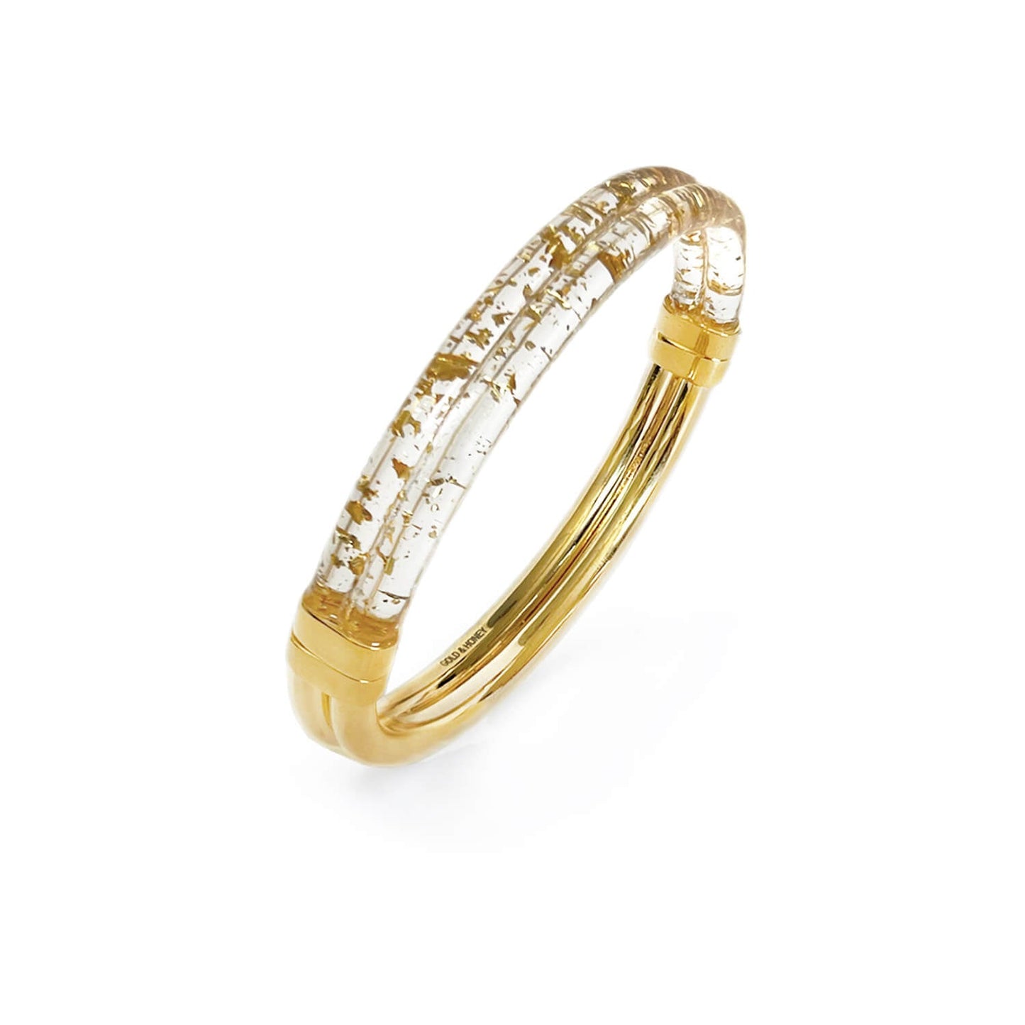 Ridge Lucite Hinge Bangle