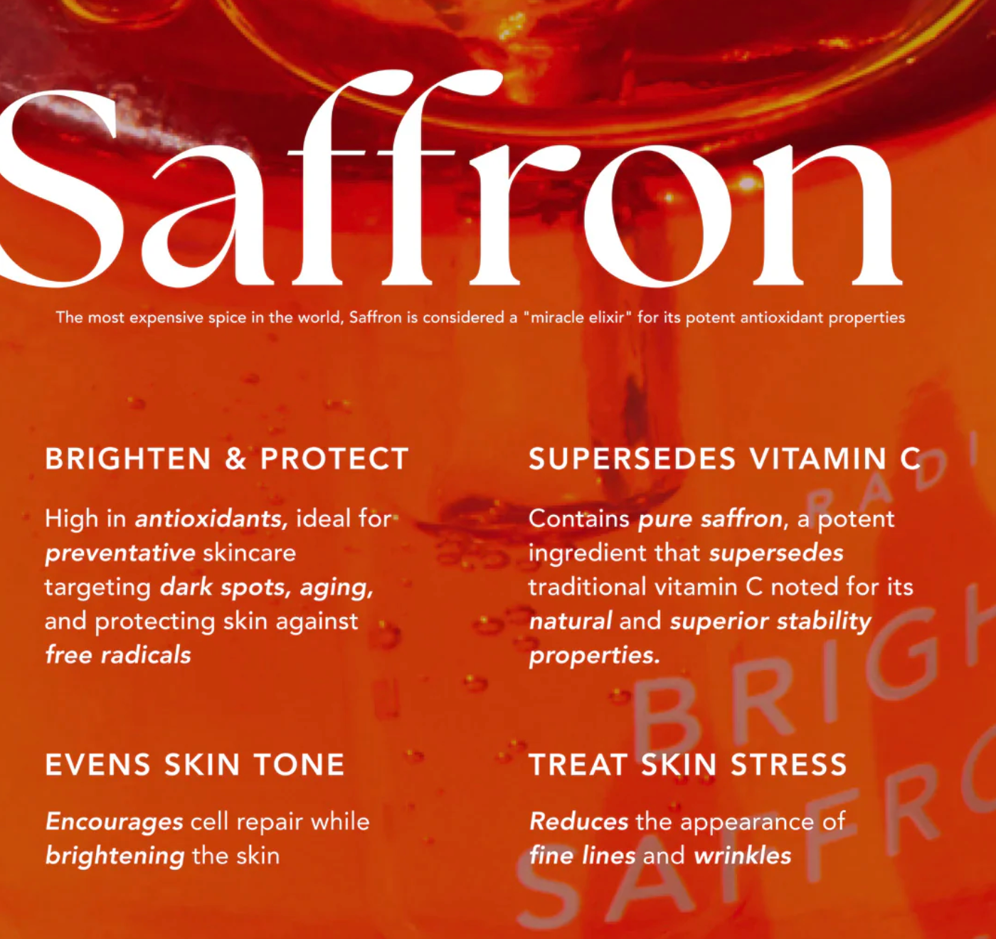 Radiant Rani Saffron Brightening Dark Spot Treatment Serum