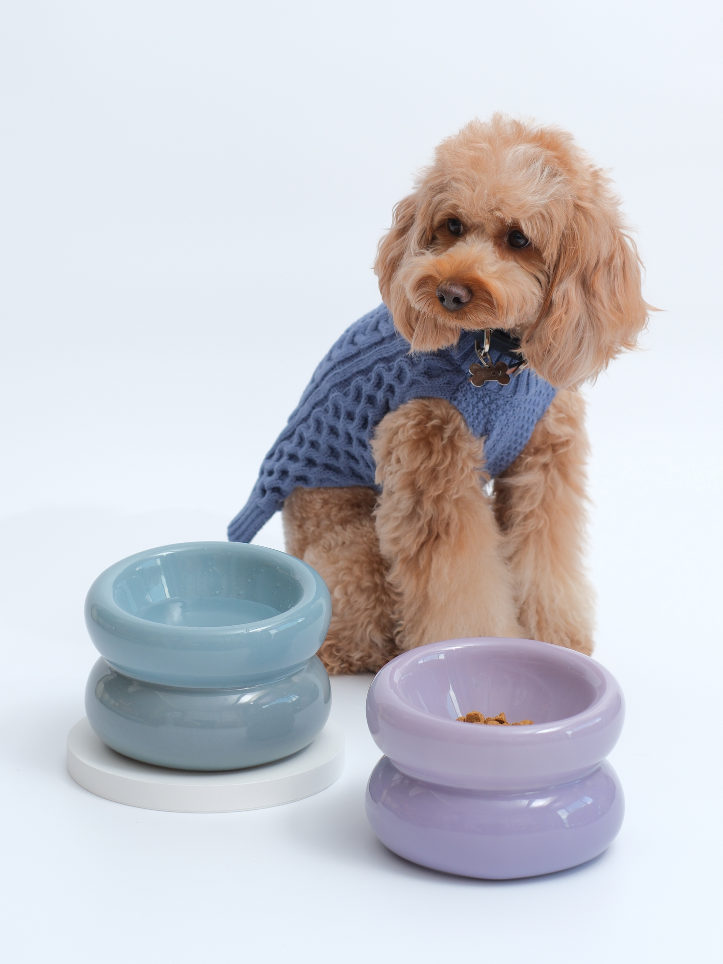 PEHOM | Soufflé Pet Bowl | Frozen Blue