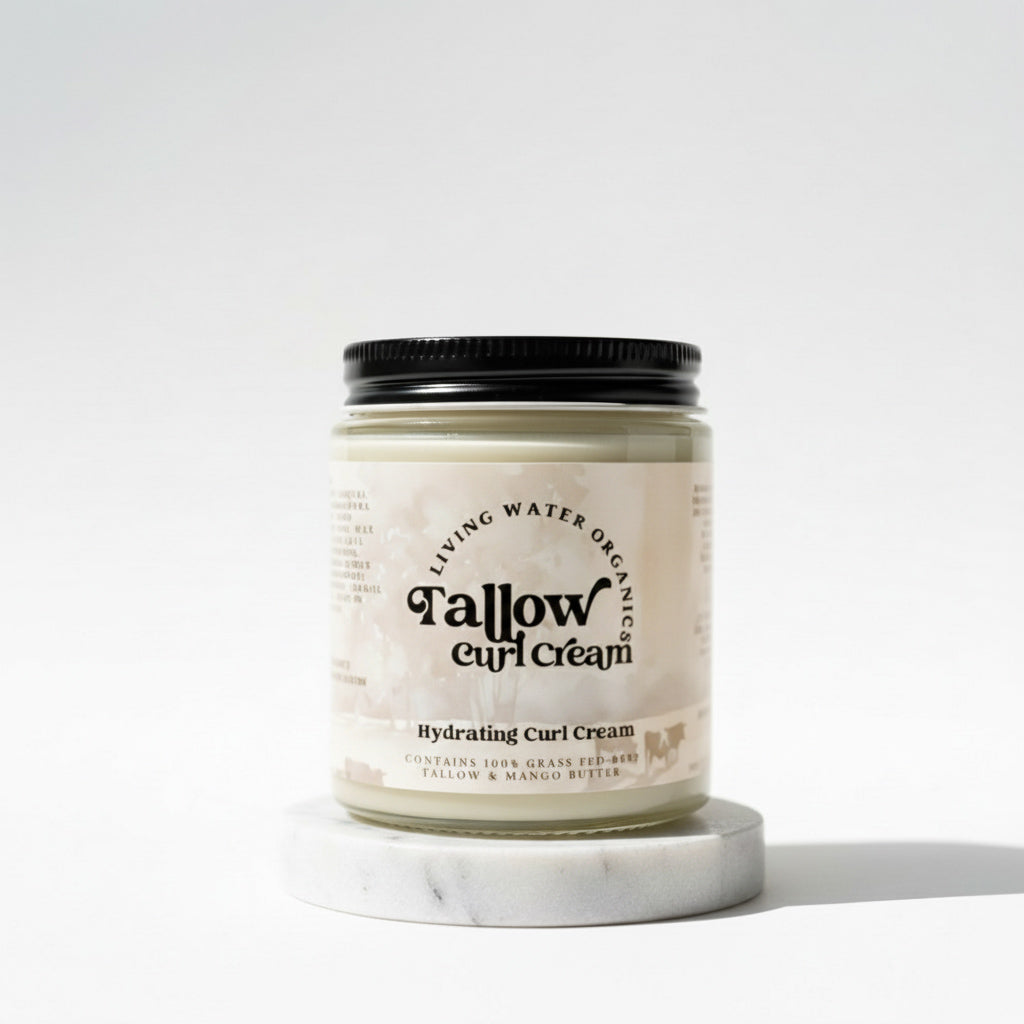 100% Grass Fed Tallow Curl Cream for Curly Hair