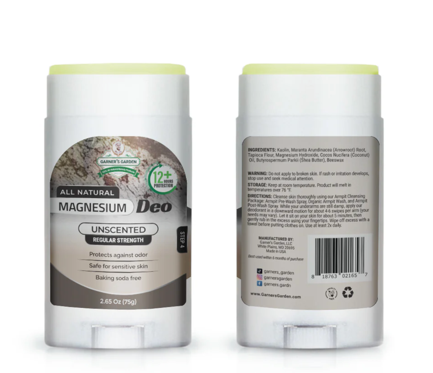 Magnesium Deodorant | 100% Natural | Aluminum-Free