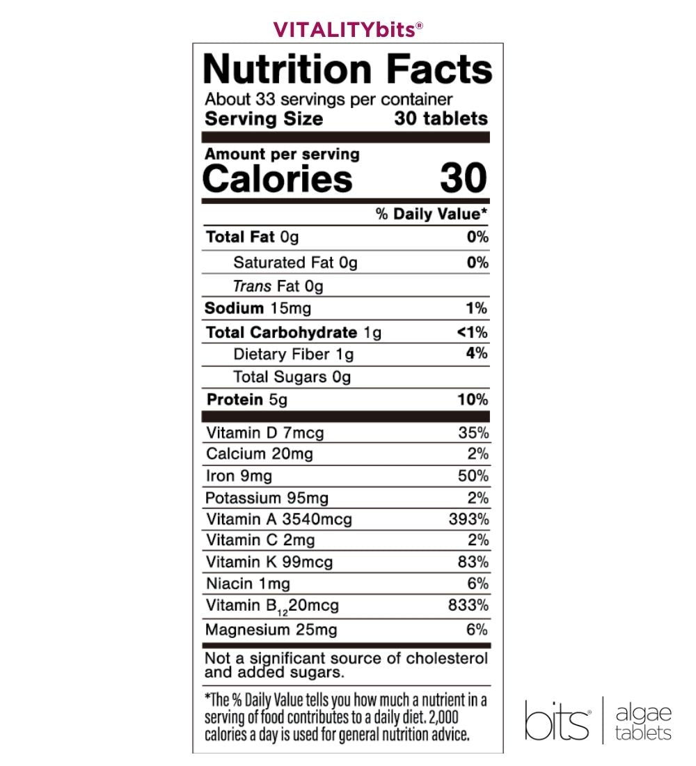 VITALITYbits® Spirulina+ Chlorella | Large Bag