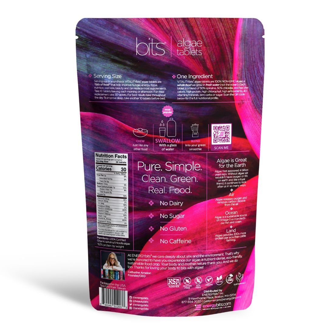 VITALITYbits® Spirulina+ Chlorella | Large Bag