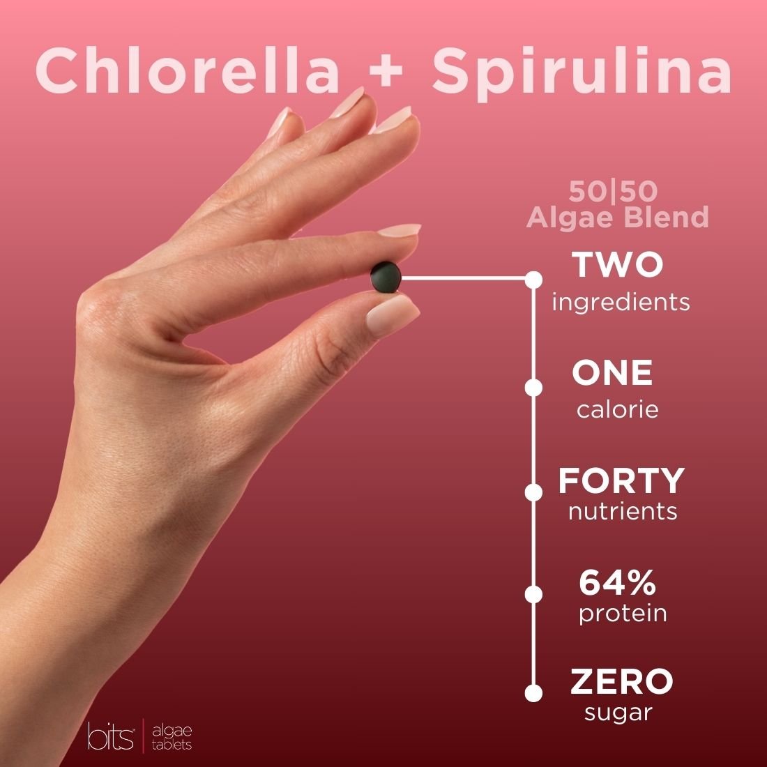 VITALITYbits® Spirulina+ Chlorella | Large Bag
