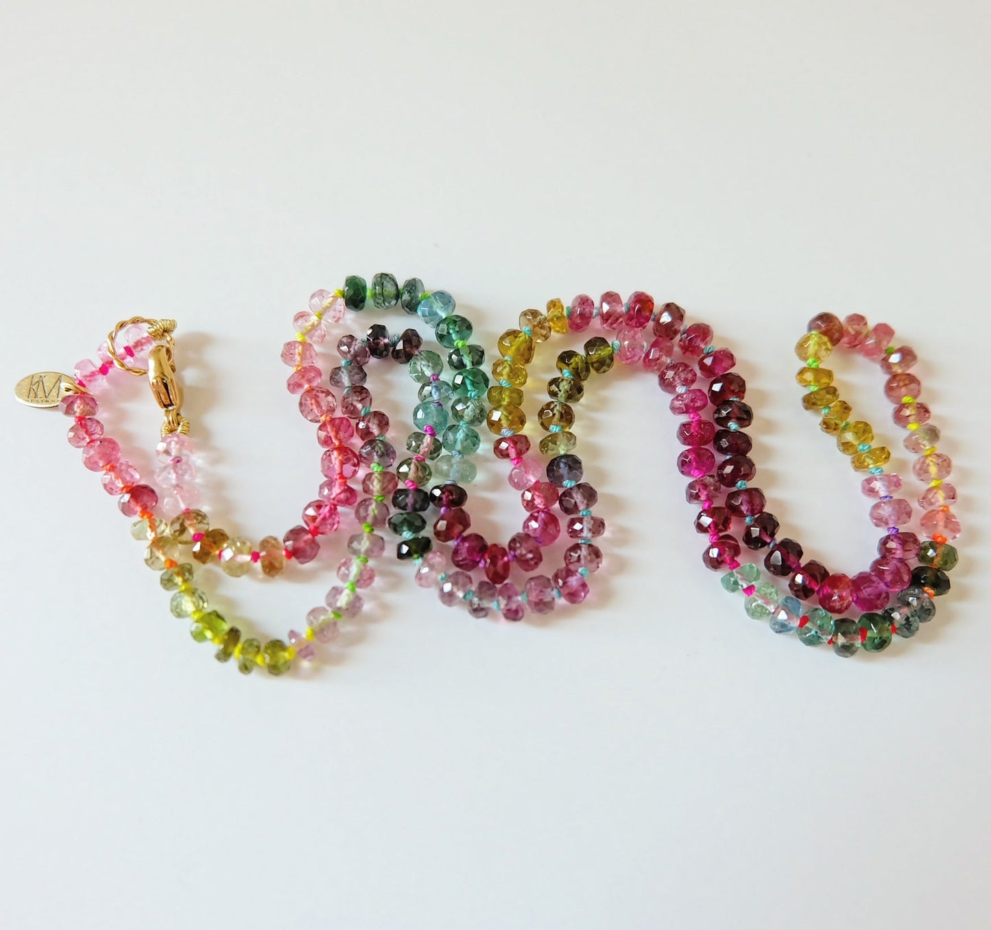 Watermelon Tourmaline Candy Necklace | 14K Gold Clasp