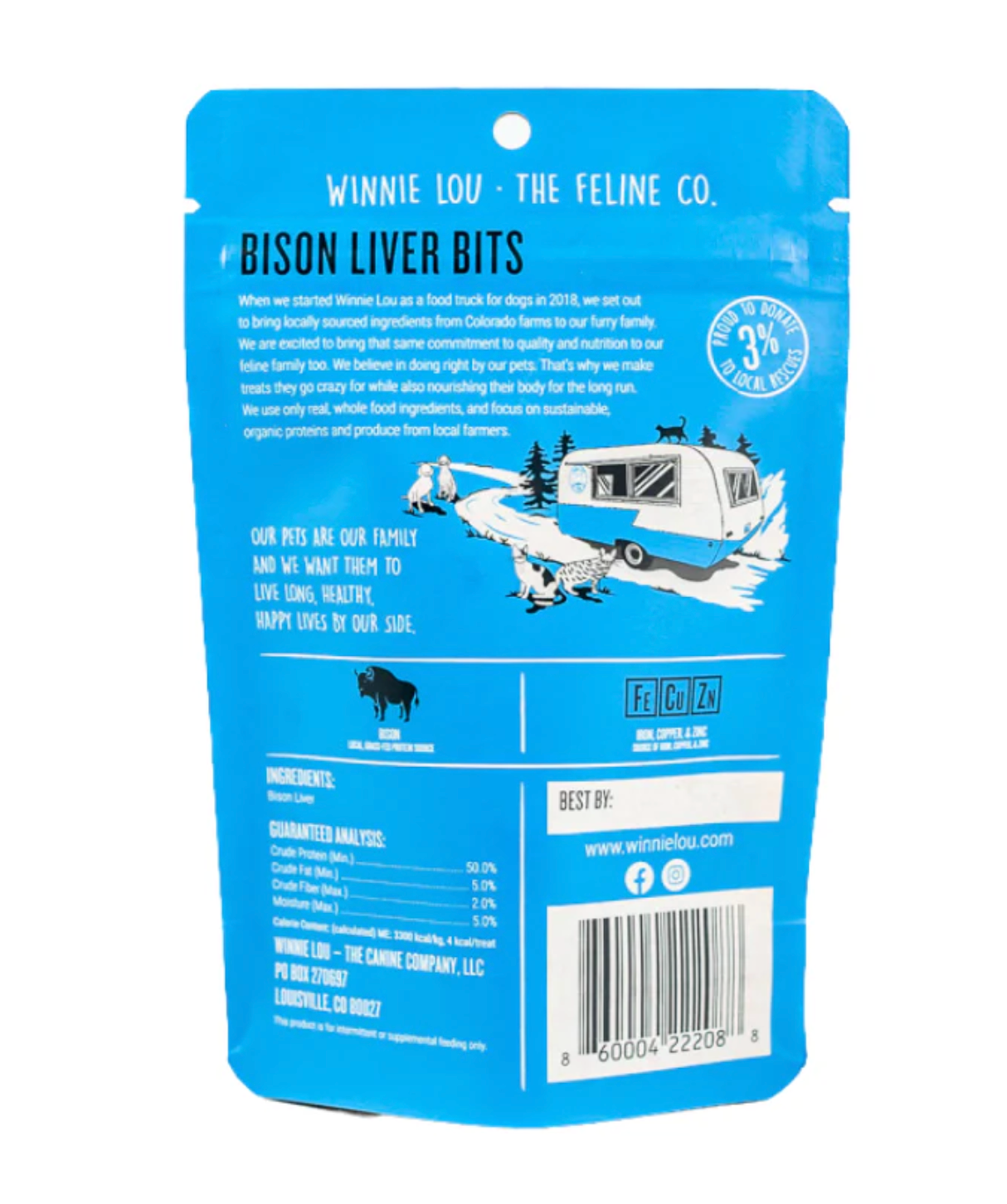 Winnie Lou The Canine Co | Bison Liver Cat Treats